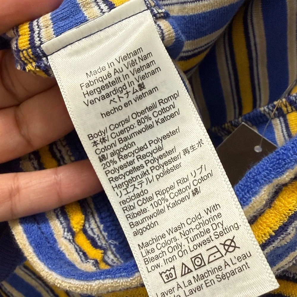 NWT J.Crew Towel Terry Short in Stripe